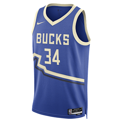 Nike Giannis popular Antetokounmpo Milwaukee Bucks Away Jersey Size Large